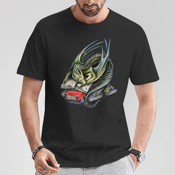 Book Wyrm Magical Dragon Book Worm Reading Tee T-Shirt T-Shirt Unique Gifts
