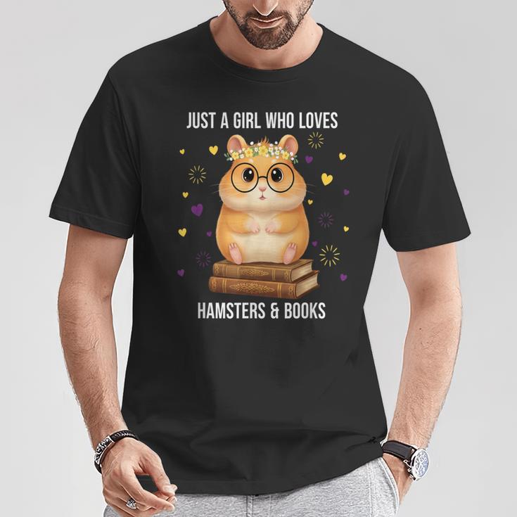Bookish Girl Present Just a Girl Who Loves Hamster And Books T-Shirt Unique Gifts