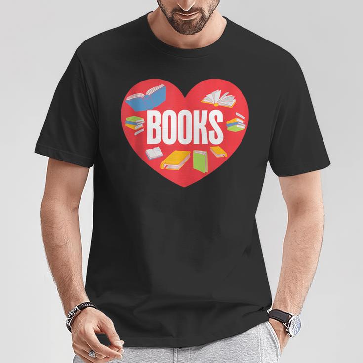 Books Book Reader Bookworm Teacher Valentine's Day T-Shirt Unique Gifts