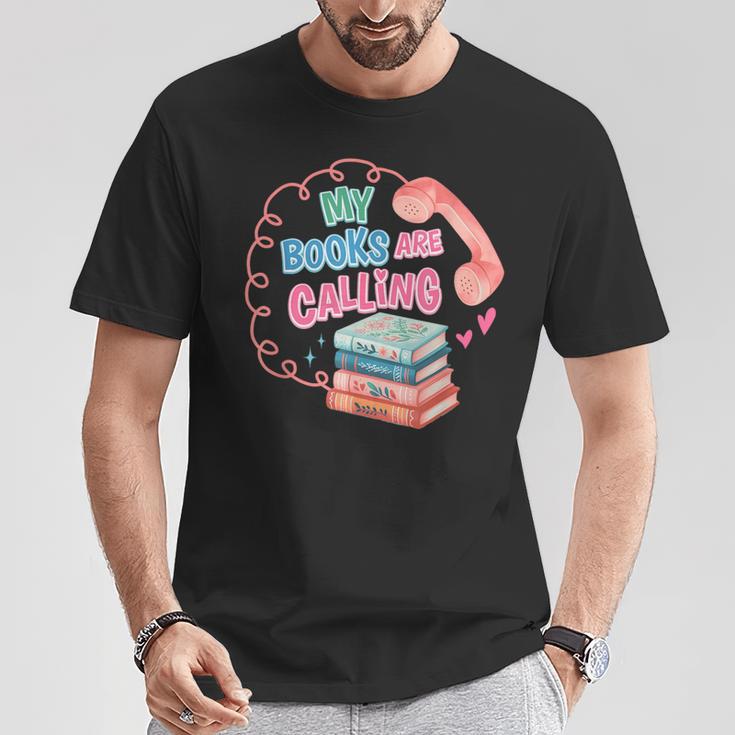 My Books Are Calling Book Lover Quote T-Shirt Unique Gifts