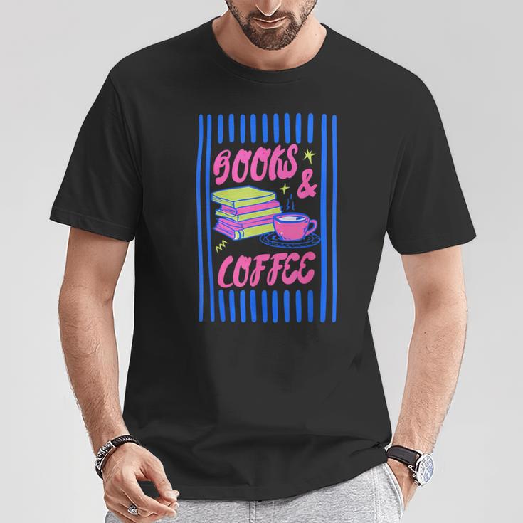 Books And Coffee Bookish Bookworm Reading Book Lover Women T-Shirt Unique Gifts