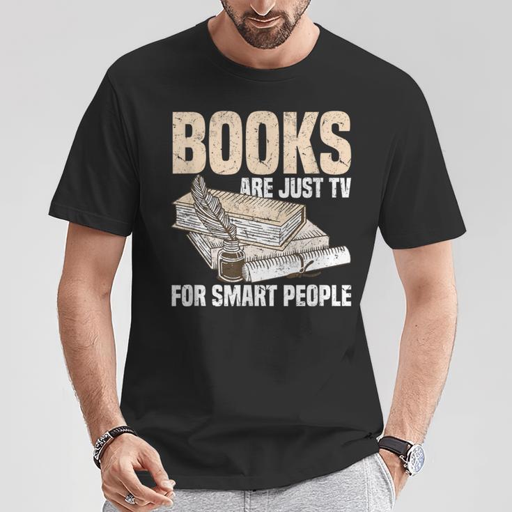 Books Are Just TV For Smart People Librarian Library T-Shirt Unique Gifts