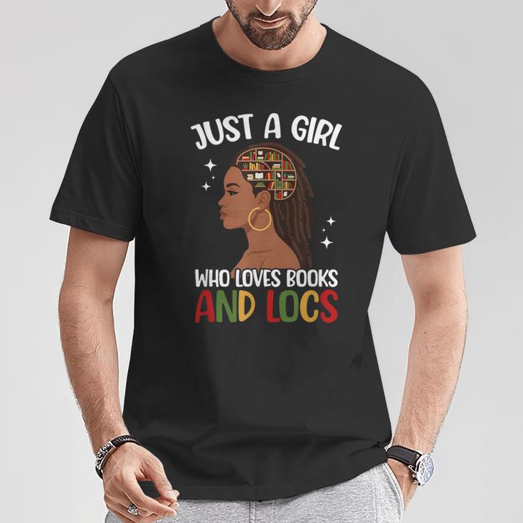 Books And Locs Loc'd Dreadlocs Locd Hair T-Shirt Unique Gifts