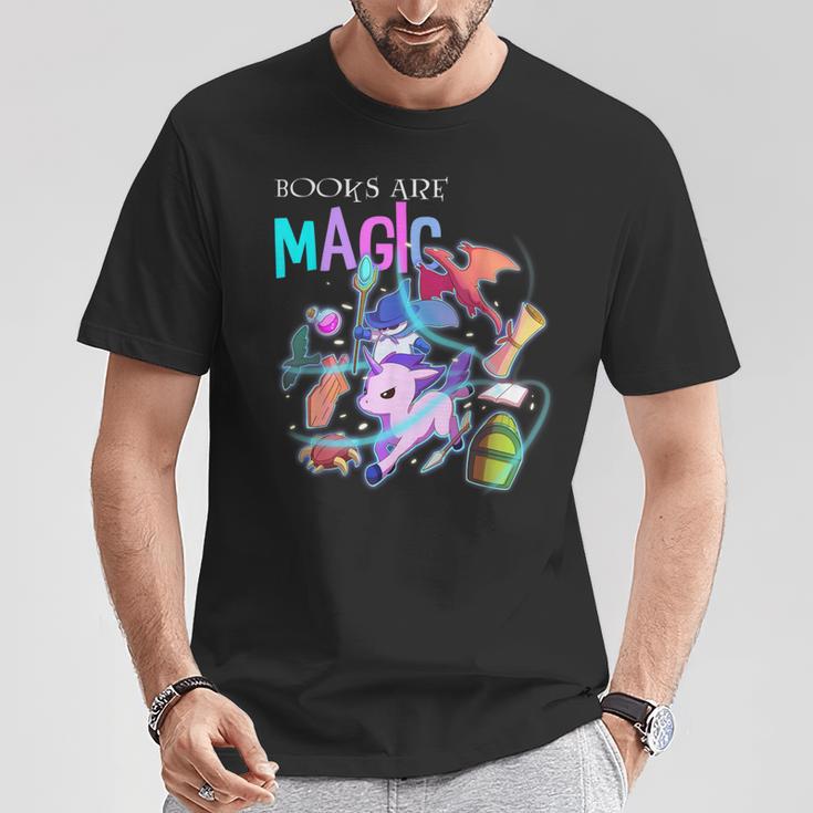 Books Are Magic Fantasy Bookworm T-Shirt Unique Gifts