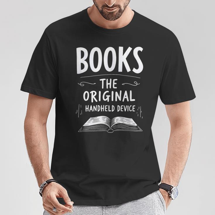 Books The Original Handheld Device Book Reading T-Shirt Unique Gifts Books The Original Handheld Device Book Reading T-Shirt Unique Gifts
