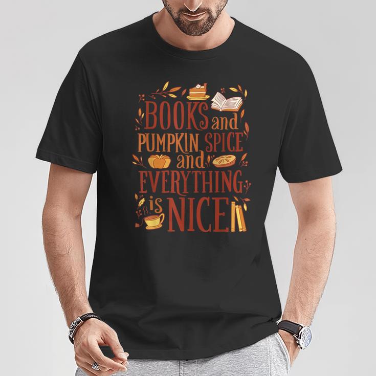 Books And Pumpkin Spice Cute Fall Aesthetic T-Shirt Unique Gifts Books And Pumpkin Spice Cute Fall Aesthetic T-Shirt Unique Gifts