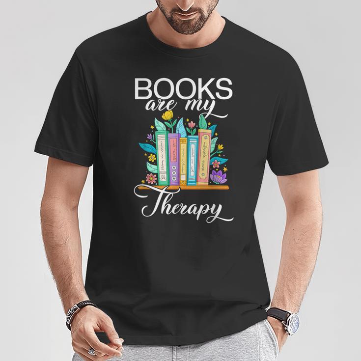 Books Are My Therapy T-Shirt Unique Gifts