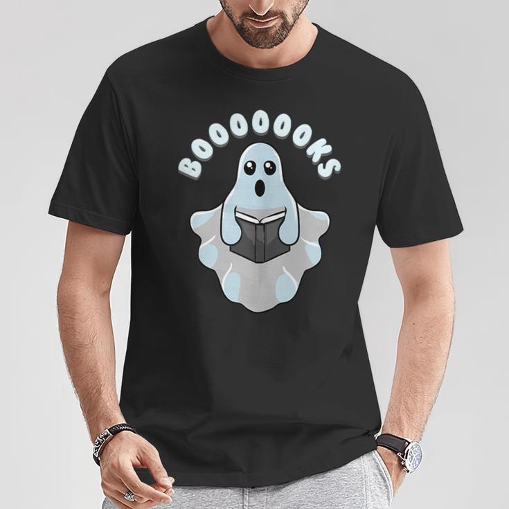 Books Reader Creepy Horror On Halloween Ghost Reading T-Shirt Unique Gifts