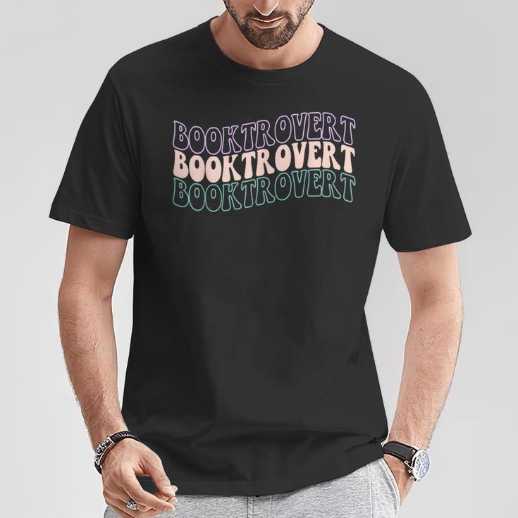 Booktrovert Groovy Read Books Avoid People & I Know Things T-Shirt Unique Gifts