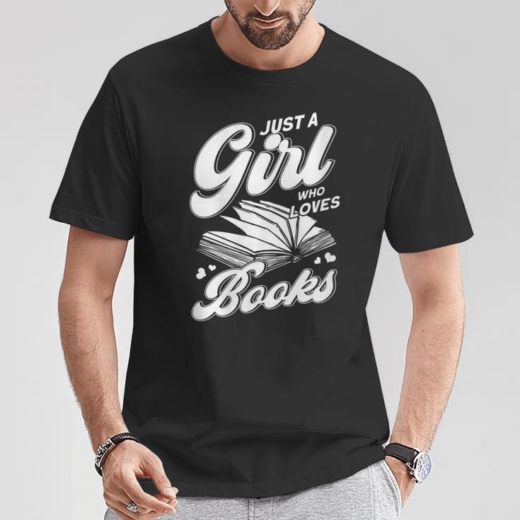 Bookworm Book Reading Just A Girl Who Loves To Read Books T-Shirt Unique Gifts