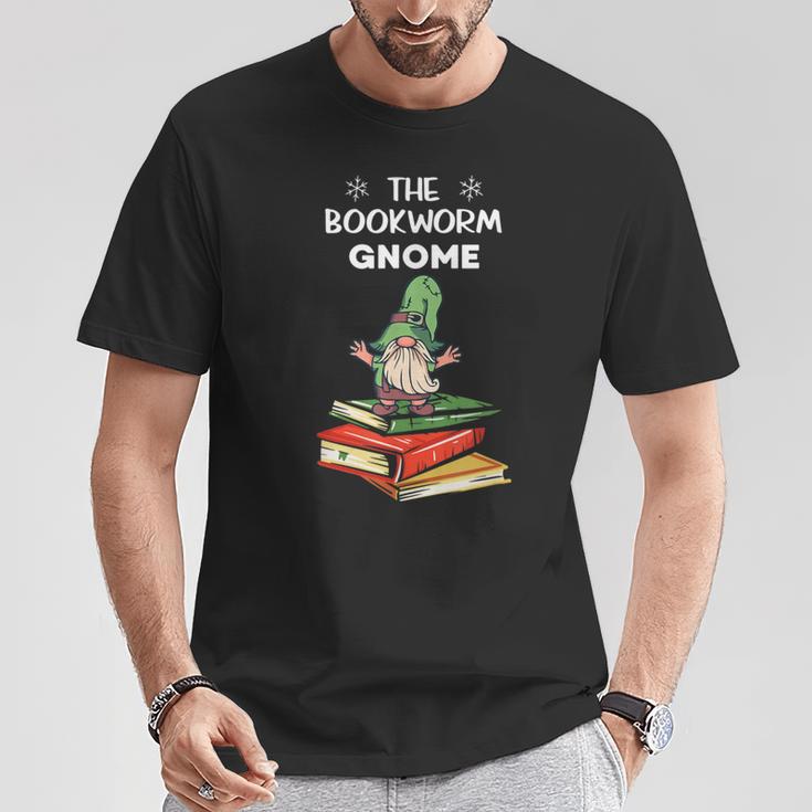 The Bookworm Gnome Christmas Gnome Book Reading Enthusiast T-Shirt Unique Gifts