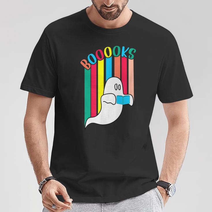Booooks Boo Books Halloween Librarian Reading Lover Bookworm T-Shirt Unique Gifts