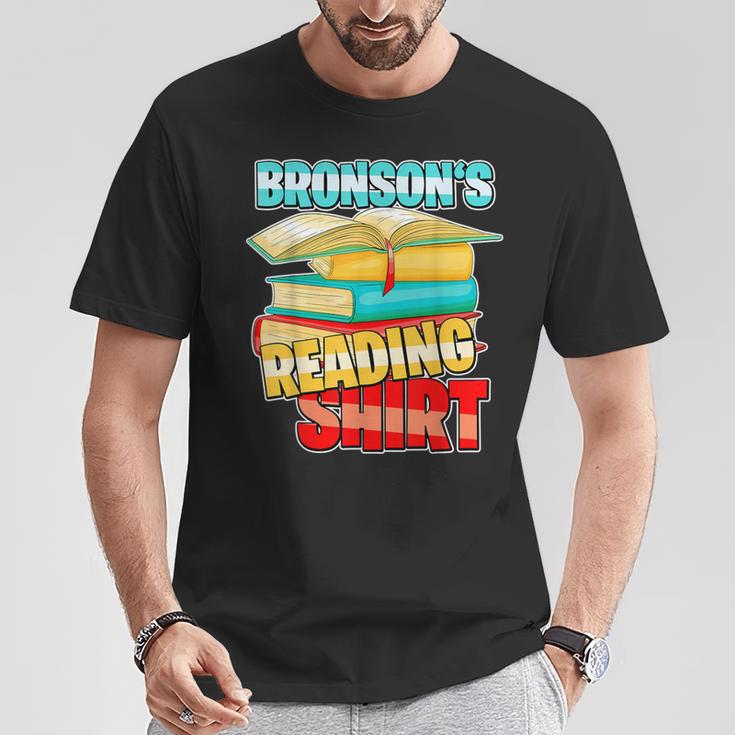 Bronson's Reading Shirt Personalized Book Reading T-Shirt Unique Gifts Bronson's Reading Shirt Personalized Book Reading T-Shirt Unique Gifts