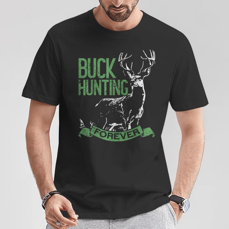 Buck Hunting Forever Deer Hunting Tシャツ 面白い贈り物