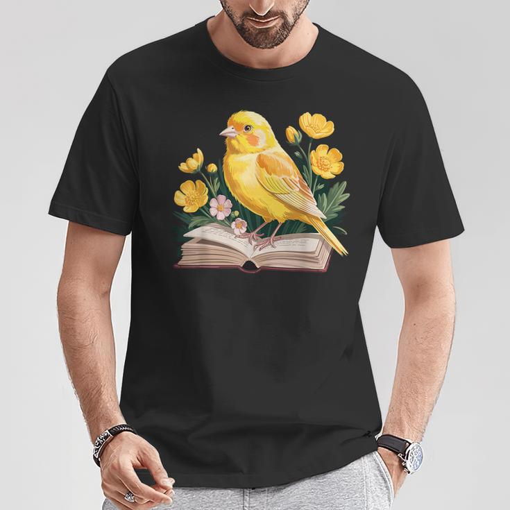 Canary Bird Floral Book Yellow Bird Reading Bookish Teacher T-Shirt Unique Gifts Canary Bird Floral Book Yellow Bird Reading Bookish Teacher T-Shirt Unique Gifts