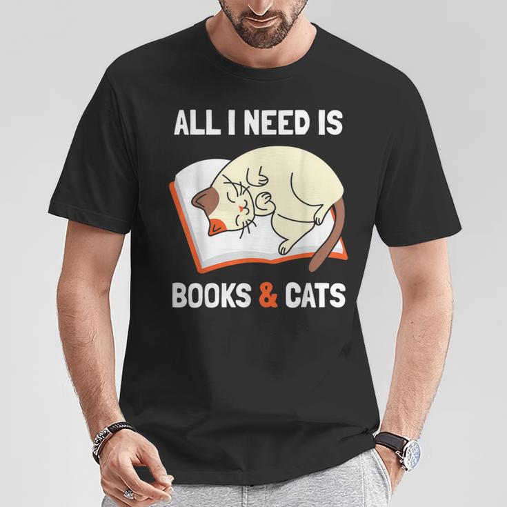 Cat Lovers All I Need Is Books & Cats Book Men Women Kids T-Shirt Unique Gifts Cat Lovers All I Need Is Books & Cats Book Men Women Kids T-Shirt Unique Gifts