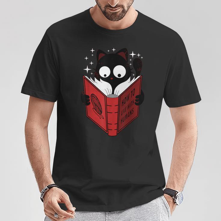 Cat Reads Book How To Live With Humans T-Shirt Unique Gifts Cat Reads Book How To Live With Humans T-Shirt Unique Gifts