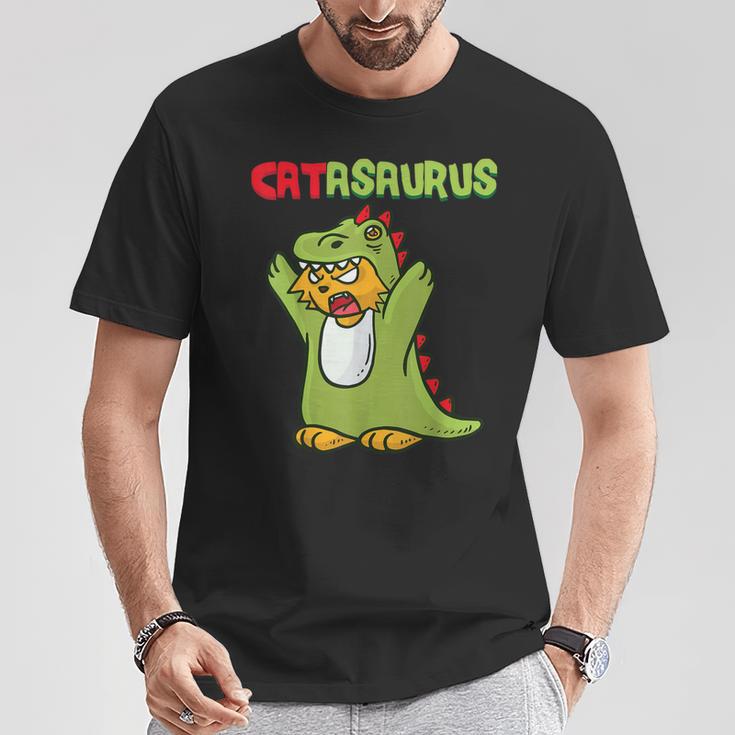 Catasaurus T-Rex Cat Kitten Dinosaur Feline Dino Dragon Tシャツ 面白い贈り物
