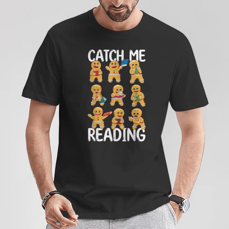 Catch Me Reading Christmas Gingerbread Man Teacher Book T-Shirt Unique Gifts