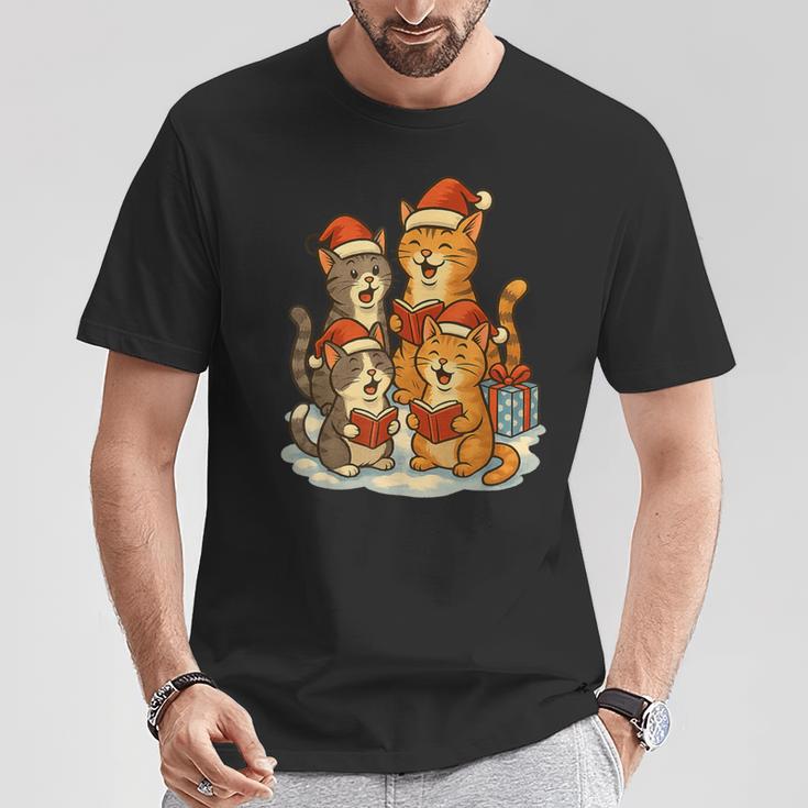 Cats Reading Books Christmas Tree T-Shirt Unique Gifts