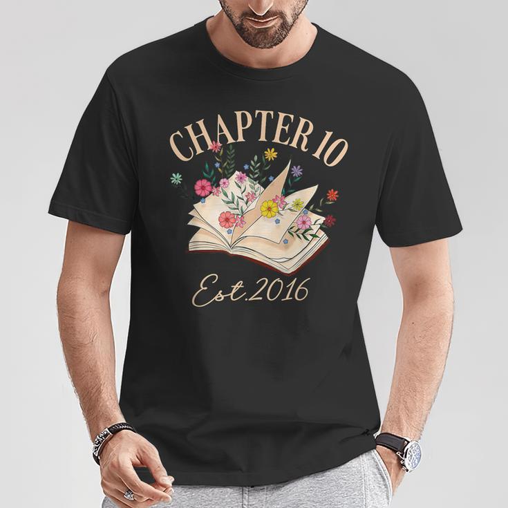 Chapter 10 Years Old For Book Lover 10th Birthday Bookworm T-Shirt Unique Gifts