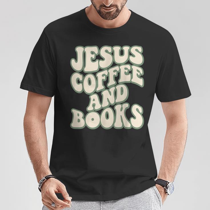 Christian Book Lover Coffee And Jesus Faith Reading T-Shirt Unique Gifts