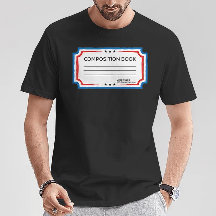 Classic Composition Book Cover Teachers And Students T-Shirt Unique Gifts