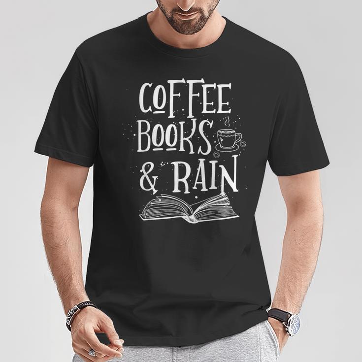 Coffee Rain Books T-Shirt Unique Gifts