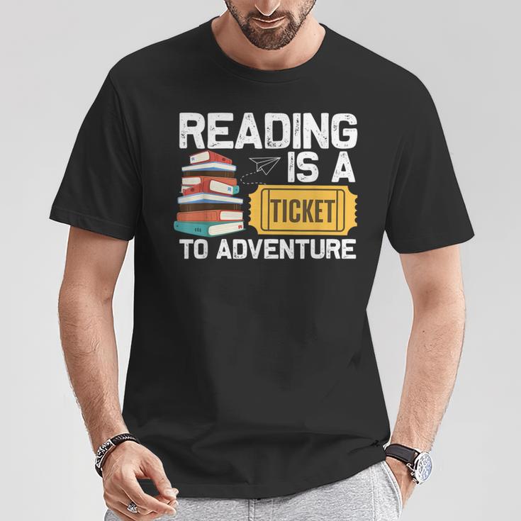 Cool Reading For Men Women Read Books Library Book Lovers T-Shirt Unique Gifts