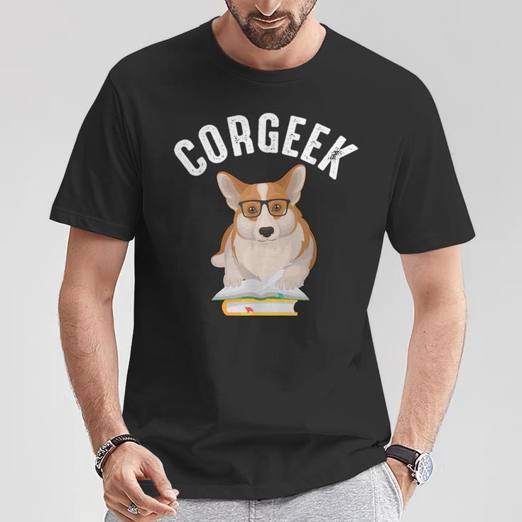 Corgee Lovers Corgeek Book Lovers T-Shirt Unique Gifts