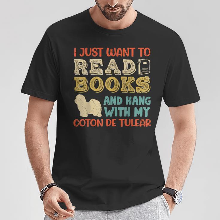 Coton De Tulear Mama Ich Will Nur Lesen Books Hanging Dog T-Shirt Unique Gifts