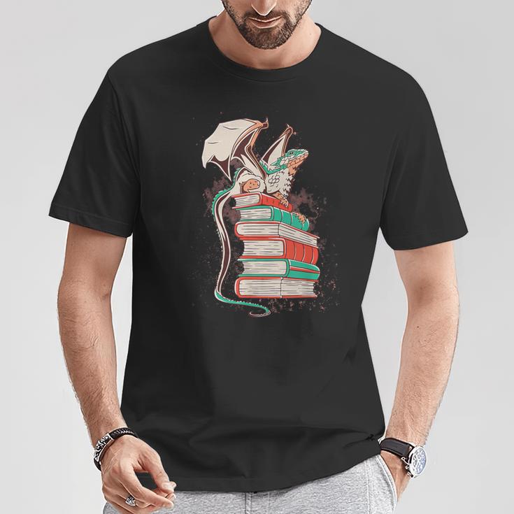 Cute Dragon Reading Cat Books Dragon T-Shirt Unique Gifts Cute Dragon Reading Cat Books Dragon T-Shirt Unique Gifts