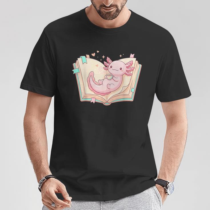 Cute Kawaii Axolotl Book Tea Lover Women Reading Cozy Art T-Shirt Unique Gifts Cute Kawaii Axolotl Book Tea Lover Women Reading Cozy Art T-Shirt Unique Gifts