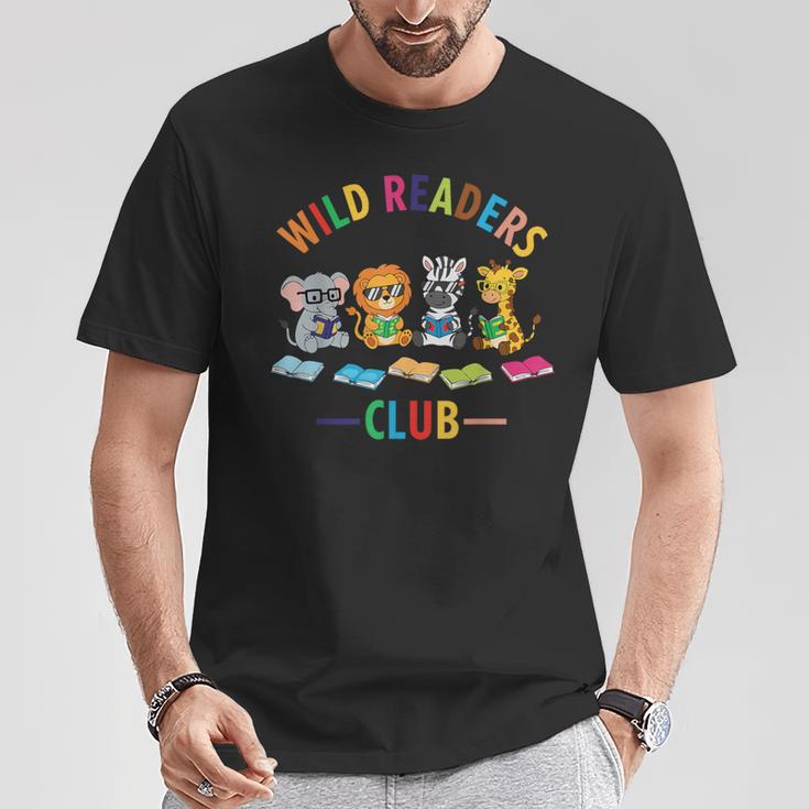 Cute Safari Animals Reading Books Reading Club Kids Literacy T-Shirt Unique Gifts