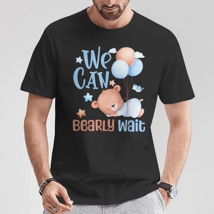 Cute We Can Bearly Wait For Gender Neutral ベビーシャワーパーティー Tシャツ 面白い贈り物