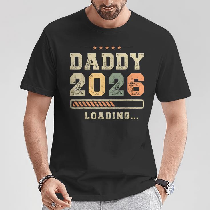 Daddy 2026 Loadingaterschaft Baby-Ankündigung Dad To Be T-Shirt Lustige Geschenke