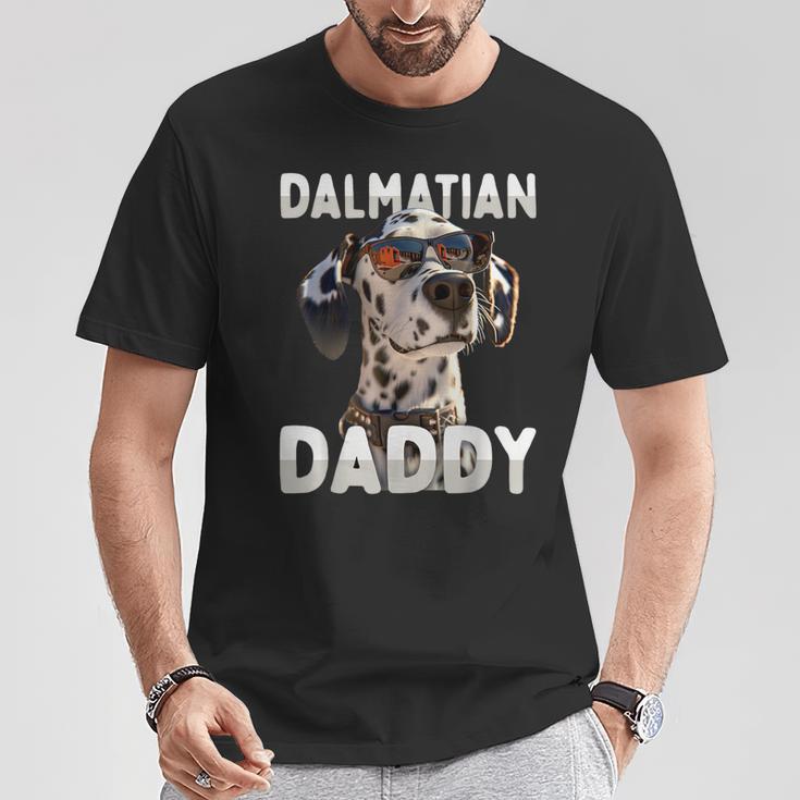 Dalmatian Daddy Cani Papà Festa Del Papà Dad Dalmata Maglietta Regalos divertidos