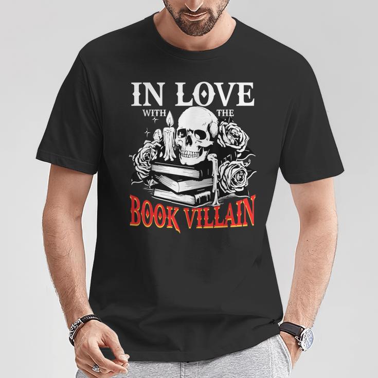 Dark Romance Booktok In Love With The Book Villain T-Shirt Unique Gifts