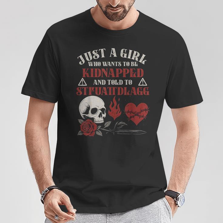 Dark Romance Smutt Books Merch STFUATTDLAGG Kidnapped T-Shirt Unique Gifts