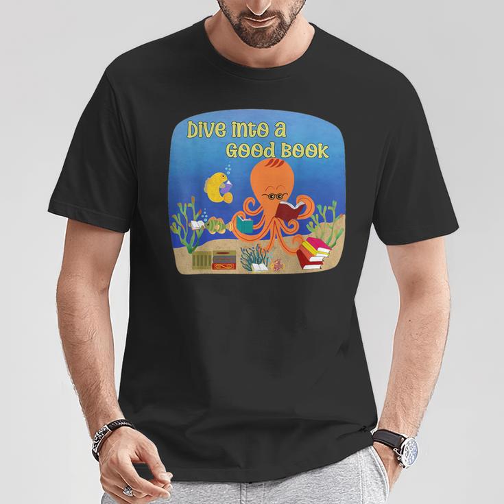 Dive Into a Good Book Reading Pun T-Shirt Unique Gifts Dive Into a Good Book Reading Pun T-Shirt Unique Gifts