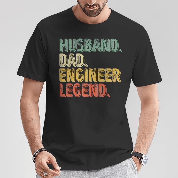 Divertente Per La Festa Del Papà Concritta Husband Dad Engineer Maglietta Regalos divertidos