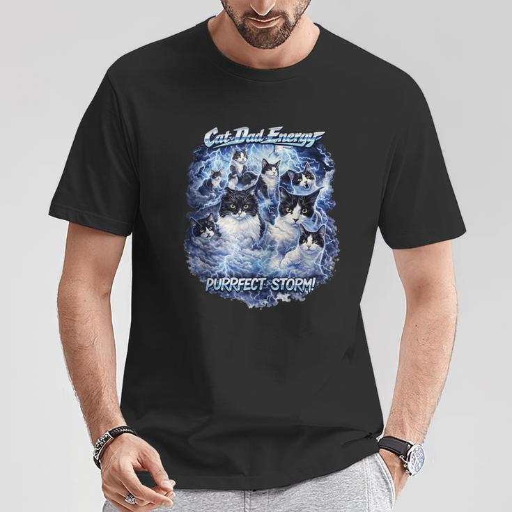 Divertido Gato Dueño De Papá Cat Dasd Life Pelo Corto Con Estampado De Gato In Mangas Camiseta unisex Regalos divertidos