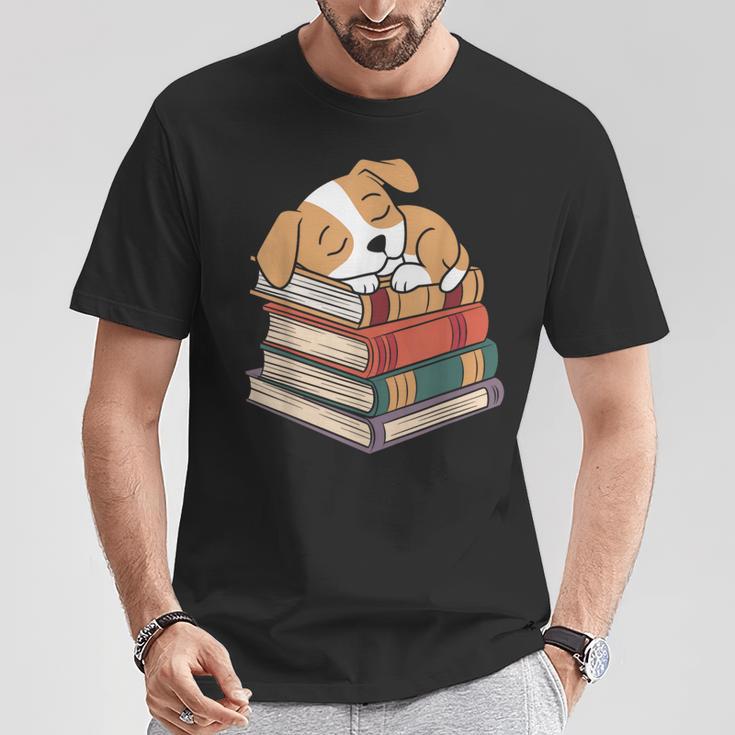 Dog Reading Book Pajama Sleep T-Shirt Unique Gifts Dog Reading Book Pajama Sleep T-Shirt Unique Gifts