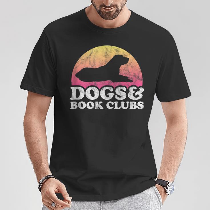 Dogs And Book Clubs Or Women's Dog And Book Club T-Shirt Unique Gifts