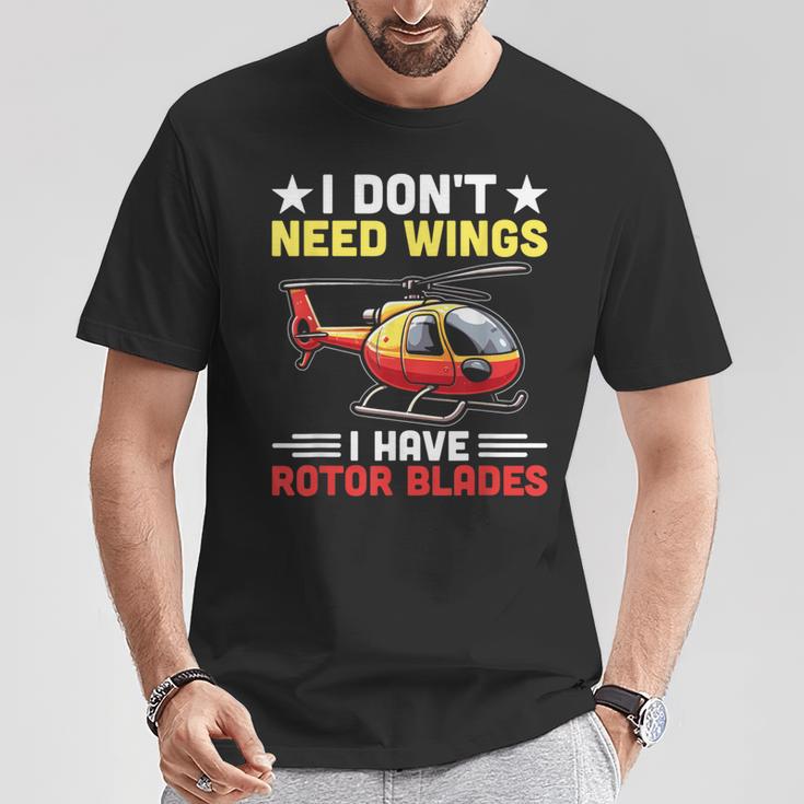 I Don't Need Wings I Have Rotor Blade ヘリコプター パイロット Tシャツ 面白い贈り物
