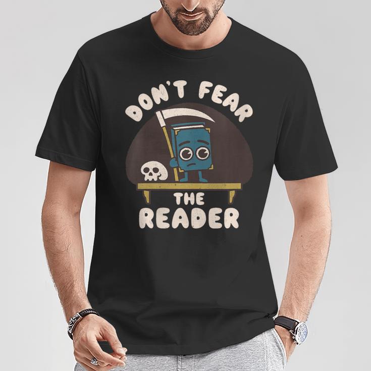 Don't Fear The Reader Kawaii Style Book Cartoon T-Shirt Unique Gifts