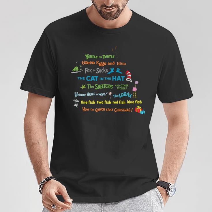 Dr Seuss Book Title T-Shirt Unique Gifts