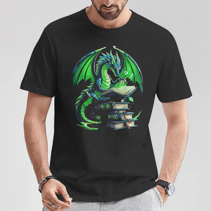 Dragon Reading Books Bookworm T-Shirt Unique Gifts