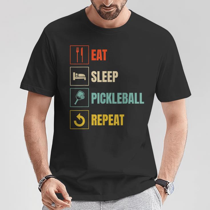 Eatleep ピックルボール リピート スポーツ レジャー ピックルボール Tシャツ 面白い贈り物