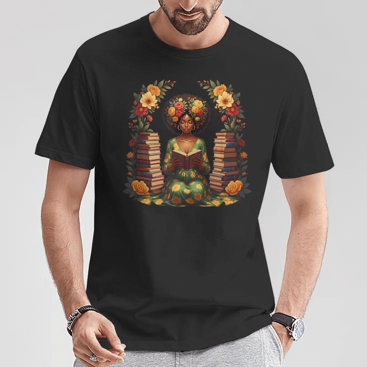 Educated Melanin Queen Afro Women Reading Book History T-Shirt Unique Gifts